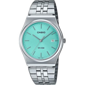 Montre Mixte Casio - Timeless bleu bracelet acier - Ref MTP-B145D-2A1VEF
