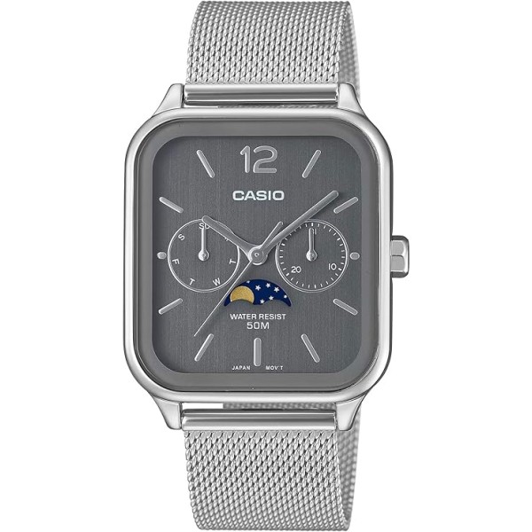Montre Mixte Casio - Vintage gris bracelet acier - Ref MTP-M305M-8AVER