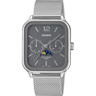 Montre Mixte Casio - Vintage gris bracelet acier - Ref MTP-M305M-8AVER