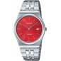 Montre Mixte Casio - Heritage rouge bracelet acier - Ref MTP-B145D-4A2VEF