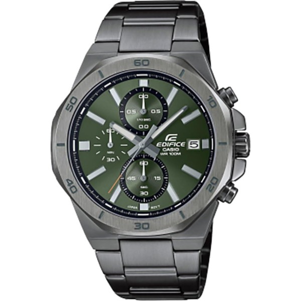 Montre Homme Casio - Edifice Classic vert bracelet acier - Ref EFV-640DC-3AVUEF
