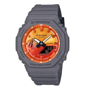 Montre Homme Casio - Capsule Flame Inside orange bracelet résine - Ref GA-2100FL-8AER