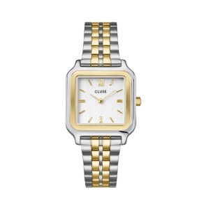 Montre Femme Cluse - Gracieuse blanc bracelet acier bicolore - Ref CW11901