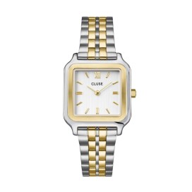 Montre Femme Cluse - Gracieuse blanc bracelet acier bicolore - Ref CW11901