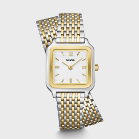 Montre Femme Cluse - Gracieuse Petite blanc bracelet acier PVD - Ref CW11814
