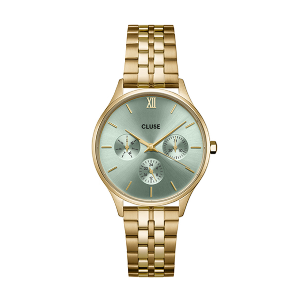 Montre Femme Cluse - Minuit vert bracelet acier PVD - Ref CW10709
