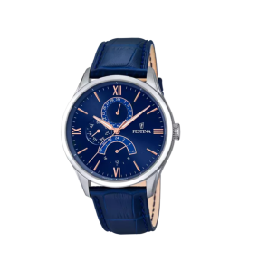 Montre Homme Festina - Retro bleu bracelet cuir - Ref F16823/3