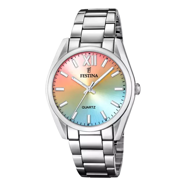 Montre Femme Festina - Boyfriend bicolore bracelet acier gris - Ref F20622/H