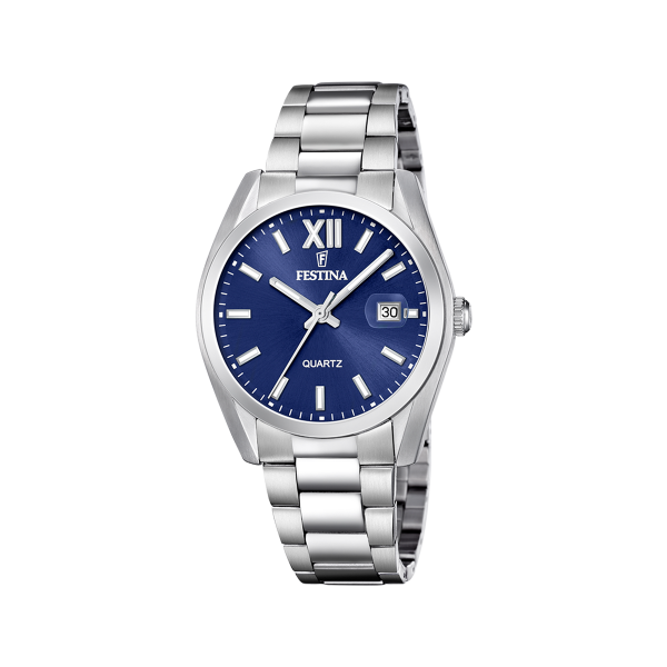 Montre Homme Festina - Classic bleu bracelet acier - Ref F20707/7