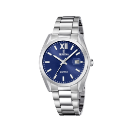 Montre Homme Festina - Classic bleu bracelet acier - Ref F20707/7
