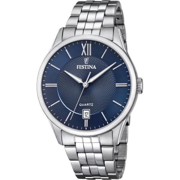 Montre Homme Festina - Classics bleu bracelet acier - Ref F20425/2