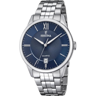 Montre Homme Festina - Classics bleu bracelet acier - Ref F20425/2