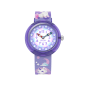 Montre Junior FlikFlak - Cosmicat Violet bracelet textile - Ref FBNP233