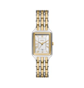 Montre Femme Fossil - Raquel blanc bracelet acier PVD - Ref ES5368