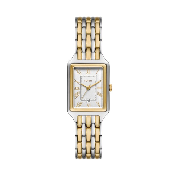 Montre Femme Fossil - Raquel blanc bracelet acier PVD - Ref ES5368