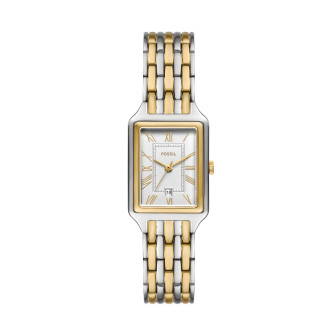 Montre Femme Fossil - Raquel blanc bracelet acier PVD - Ref ES5368