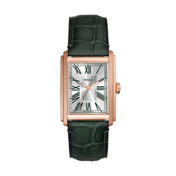 Montre Homme Fossil - Carraway blanc bracelet cuir - Ref FS6077