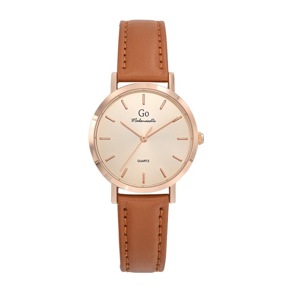 Montre Femme Girl Only - cadran beige bracelet cuir - Ref 699437