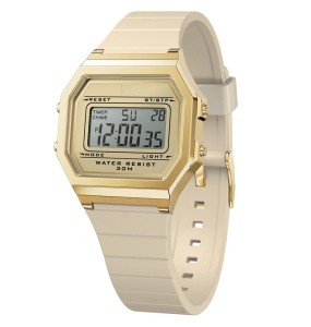 Montre Femme Ice Watch - Ice Digit Retro beige bracelet silicone - Ref 022062