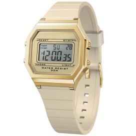Montre Femme Ice Watch - Ice Digit Retro beige bracelet silicone - Ref 022062