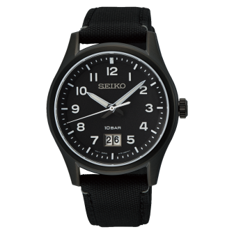 Montre Homme Seiko - Sports noir et bracelet en nylon noir - Ref SUR571P1