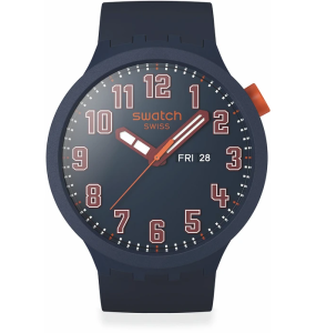 Montre Homme Swatch - Essentially Confident bleu bracelet silicone - Ref SB01S700