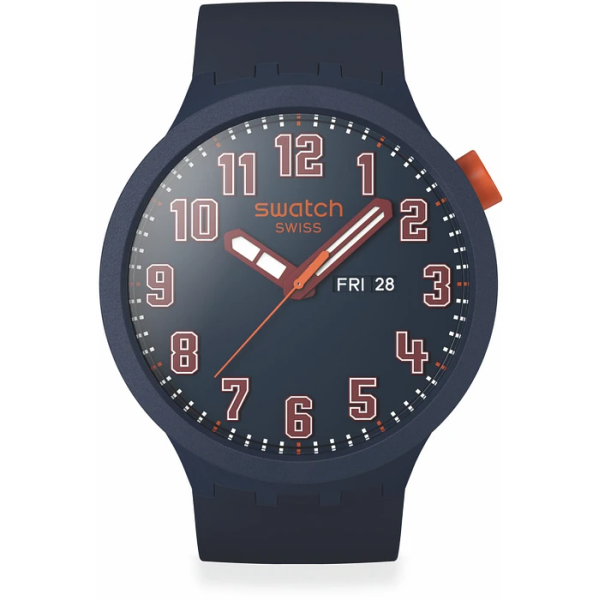 Montre Homme Swatch - Essentially Confident bleu bracelet silicone - Ref SB01S700
