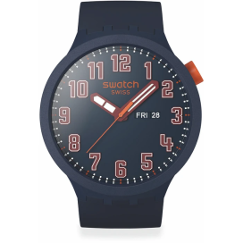 Montre Homme Swatch - Essentially Confident bleu bracelet silicone - Ref SB01S700