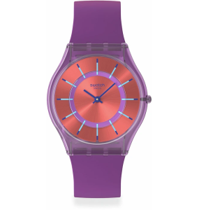 Montre Mixte Swatch - Sweet Strawberry Dream orange bracelet silicone - Ref SS08V108