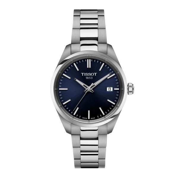 Montre Mixte Tissot PR100 bleu bracelet acier - Réf. T1502101104100