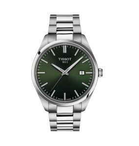 Montre Homme Tissot - PR 100 vert bracelet acier - Ref T1504101109100
