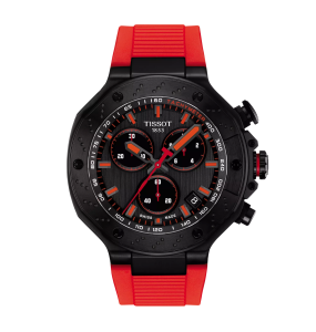 Montre Homme Tissot - T-Racenoir bracelet silicone - Ref T1414173706101