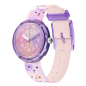 Montre Junior FlikFlak - Cutie Kitty bicolore bracelet textile - Ref FPNP162