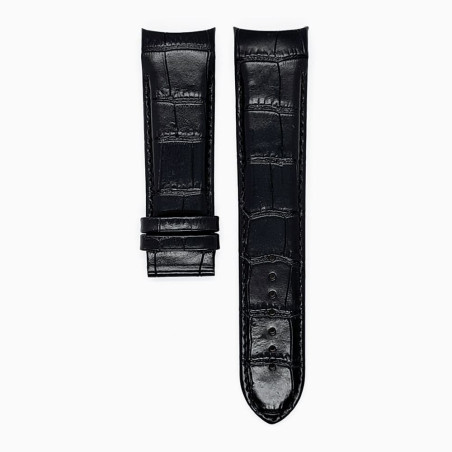 Montre   Tissot Bracelet cuir noir imitation alligator 24 mm XL - Réf. T610028594
