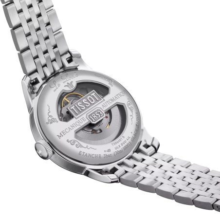 Montre Homme Tissot Le Locle gris bracelet cuir - Réf. T0064071103303