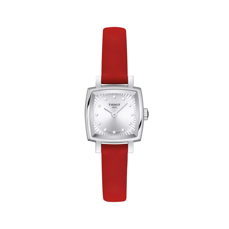 Montre Femme Tissot Lovely gris bracelet cuir - Réf. T0581091603600