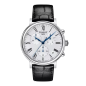 Montre Homme Tissot Carson chronographe argenté bracelet cuir - Réf. T1224171603300
