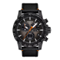 Montre Homme Tissot Super Sport noir bracelet cuir - Réf. T1256173608100
