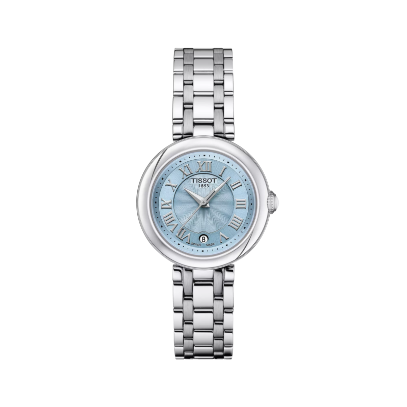 Montre Femme Tissot Bellissima Small Lady nacre bleu bracelet acier - Réf. T1260101113300