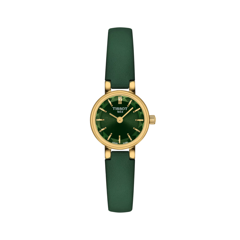 Montre Femme Tissot Lovely vert bracelet cuir - Réf. T1400093609100