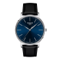 Montre Homme Tissot Everytime bleu bracelet cuir - Réf. T1434101604100