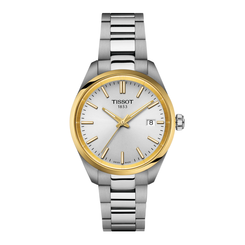Montre Femme Tissot PR100 argenté bracelet acier bicolore - Réf. T1502102103100