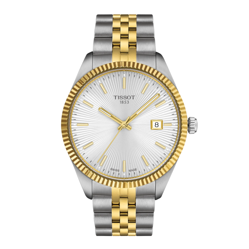 Montre Homme Tissot Ballade argenté bracelet acier bicolore - Réf. T1564102203100