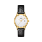 Montre Femme Tissot Lady Nordic blanc bracelet cuir noir - Réf. T9132101603101