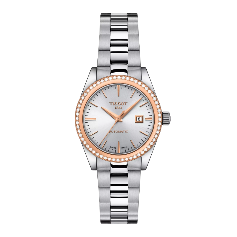 Montre Femme Tissot T-My Lady automatique argenté bracelet acier - Réf. T9300074103100