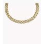 Fossil - Collier liens acier doré - Ref JF04783710