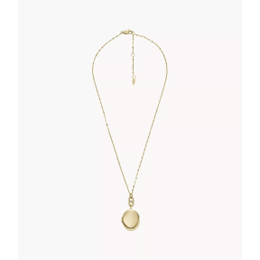 Fossil - Collier acier doré - Ref JF04426710