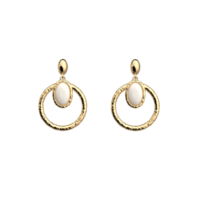 Les Georgettes - Boucles d'oreilles Mirage nacre 25mm - Ref 70412951908000