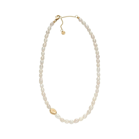 Skagen - Collier Perles acier doré - Ref SKJ1824710