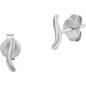 Skagen - Boucles d'oreilles clous vagues acier argenté - Ref SKJ1791040